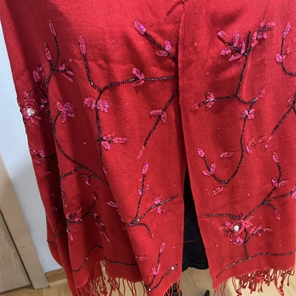 Red sequin scarf/shawl